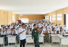 SATGAS PAMTAS YONKAV 3/AC BEKALI PELAJAR SMK N 1 BADAU WAWASAN KEBANGSAAN